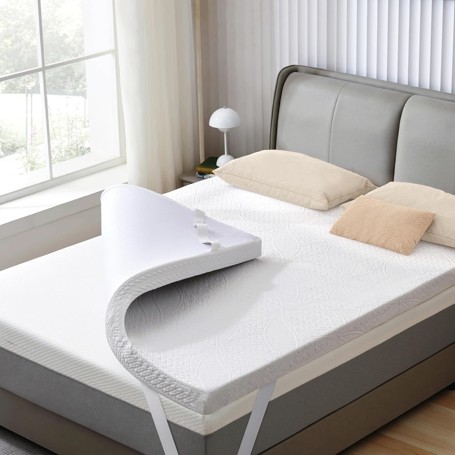 Greaton 2-Inch Gel Memory Foam Mattress Topper – CertiPUR-US Certified, Cooling & Supportive, Twin Size, Blue