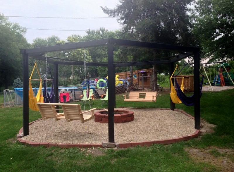 Fire Pits with Outdoor Swings - grandgoldman.com