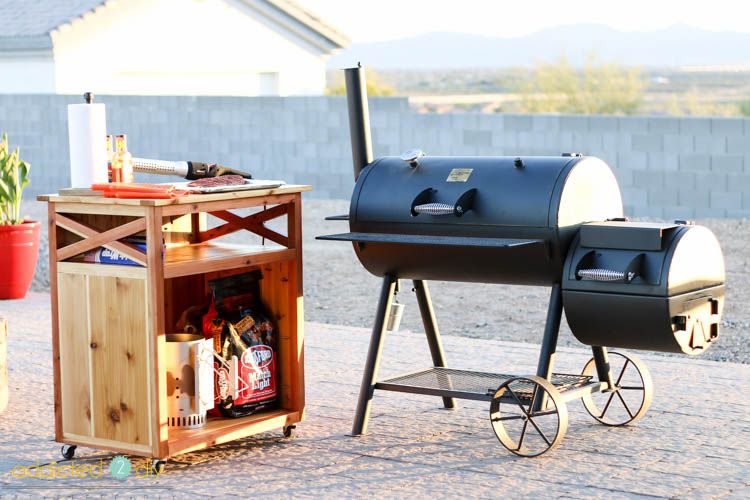 How to Build a Shiny Wooden Cart to Accompany Your Grill - grandgoldman.com