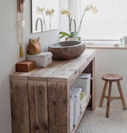 Countertop Ideas Made with Pallets for the Bathroom - grandgoldman.com