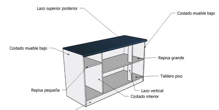 How to make a low kitchen module in melamine - grandgoldman.com