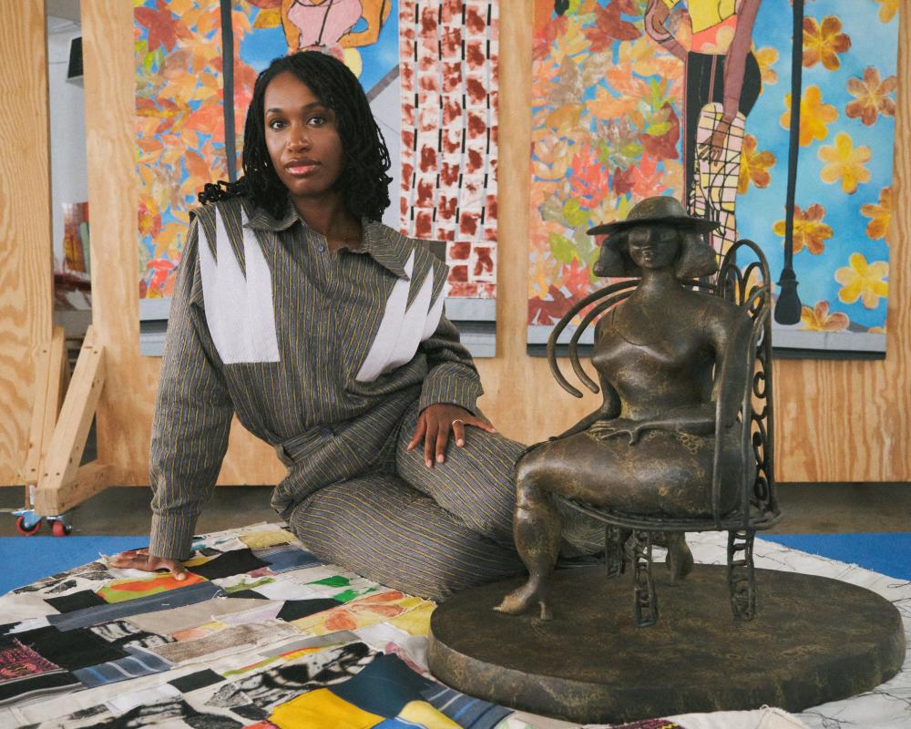 Tschabalala Self's Lady in Blue: Art Defiant Against Racist Vandalism