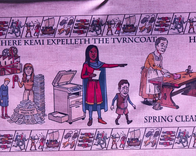 Tories Mock Turncoat Robert Jenrick with Satirical Tapestry