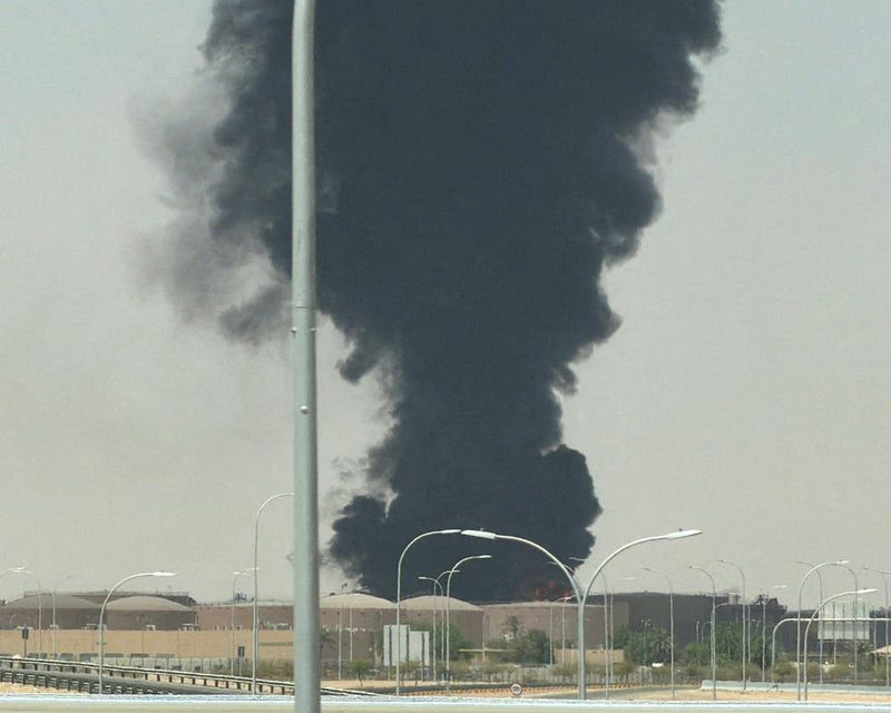 Riyadh Airport Attack: Aramco Fuel Tank Fire and Air-Raid Alerts