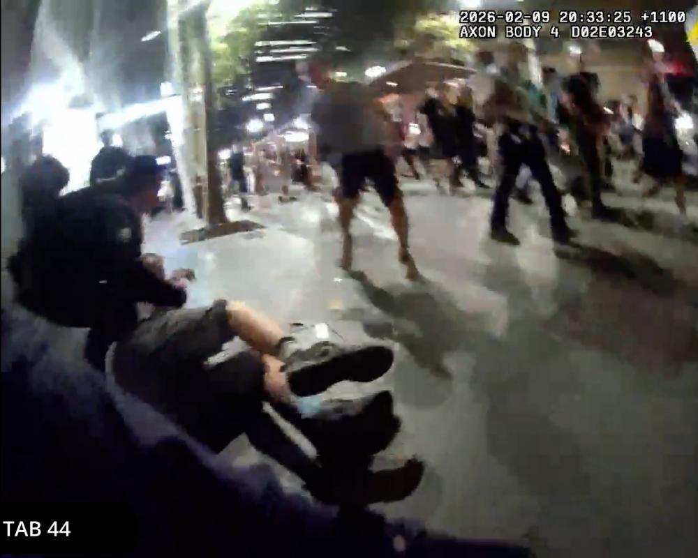 Bodycam Footage Shows Sydney Officer Shoving Protester Before Boast