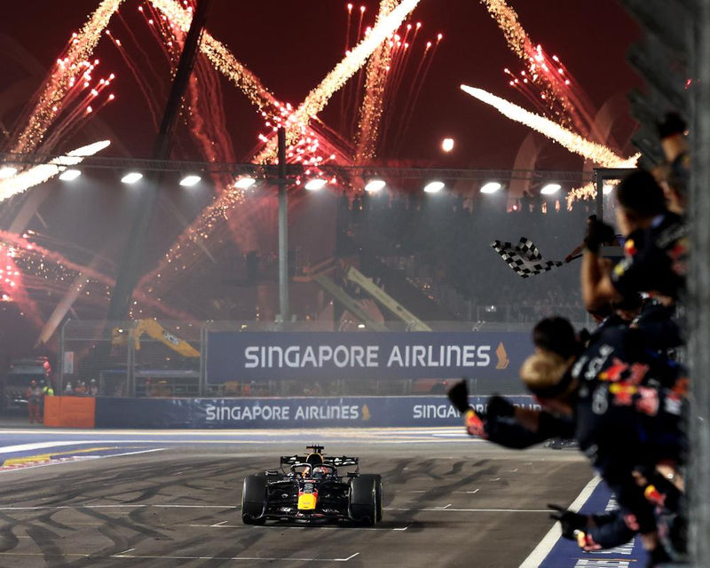Verstappen Wins F1 Singapore GP, Holds Off Leclerc Charge