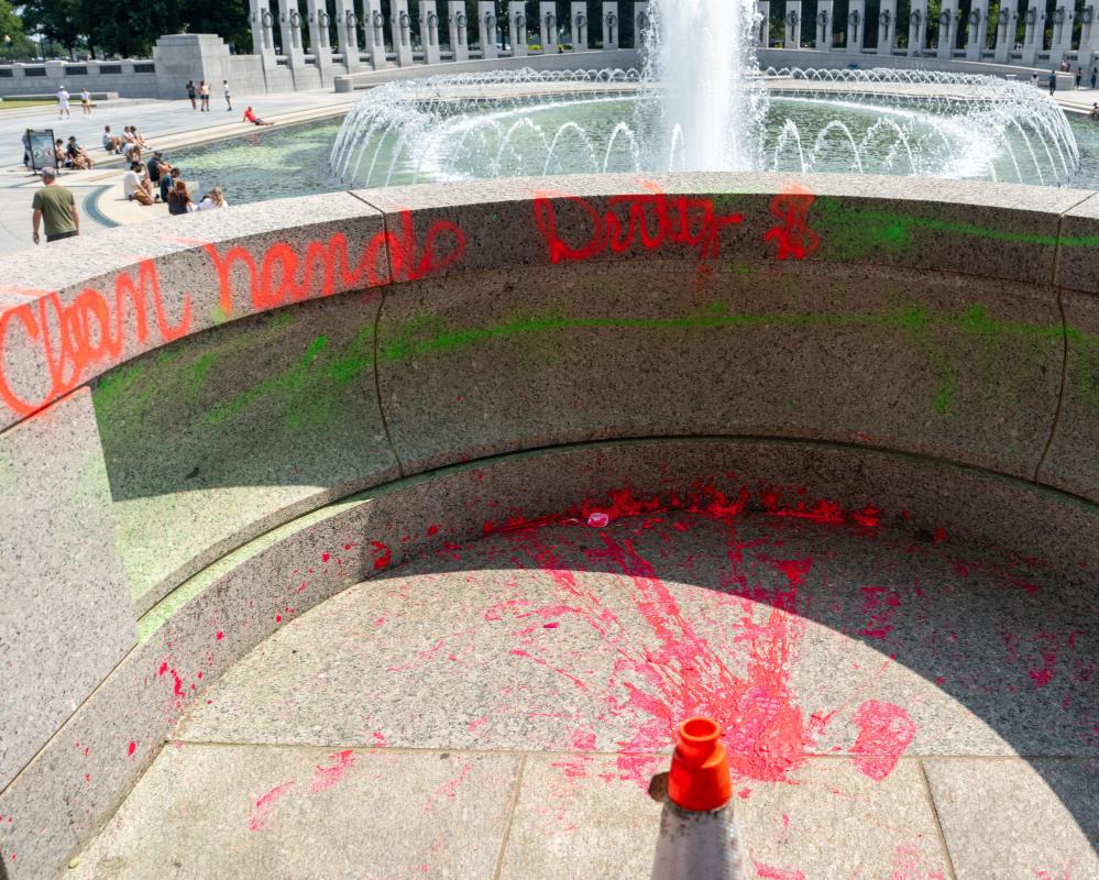 World War II Memorial Vandalism Leads to Arrest in DC