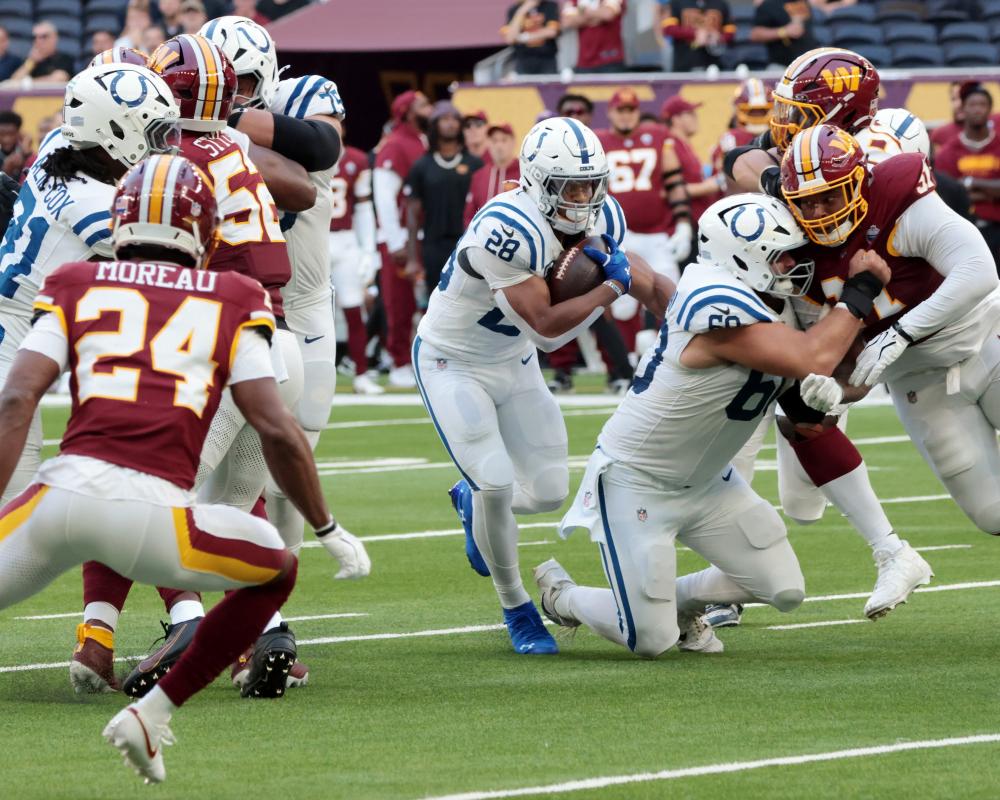 Jonathan Taylor's Double Powers Colts to London Win Over Commanders