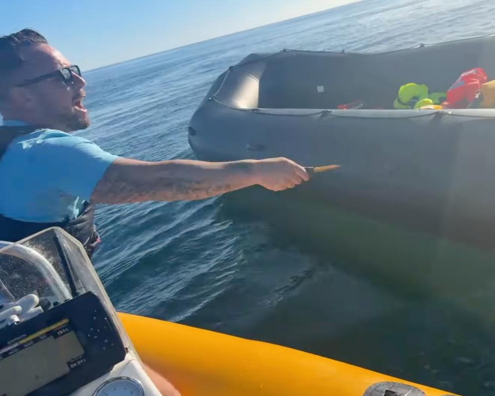 Far-Right Activist Slashes Dinghy in Channel: A Growing Crisis