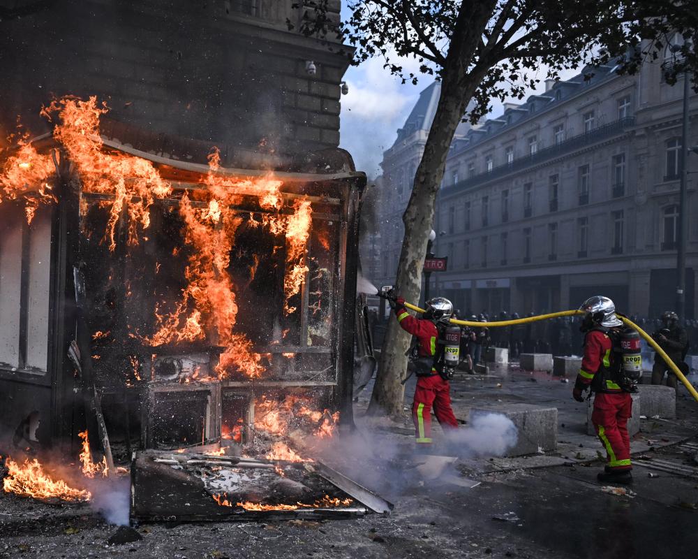 Marine Le Pen Gains From France's Violence and Chaos