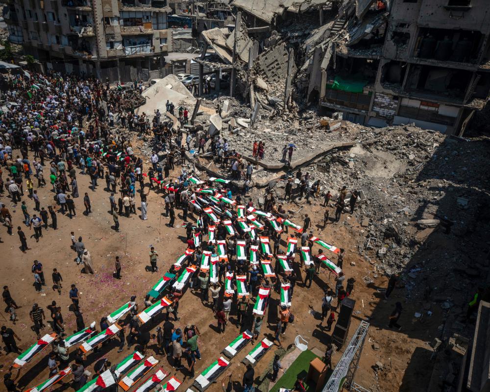 Gaza Mass Funeral for 112 Victims of 2023 Strike