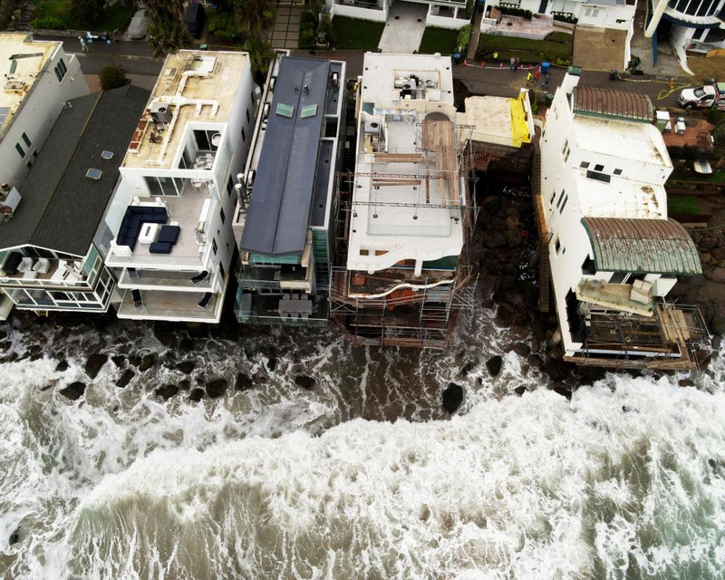 Flooding in India and Hurricane Marie Damage in California
