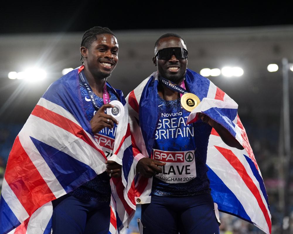 Romell Glave Wins European 100m Title in British One-Two