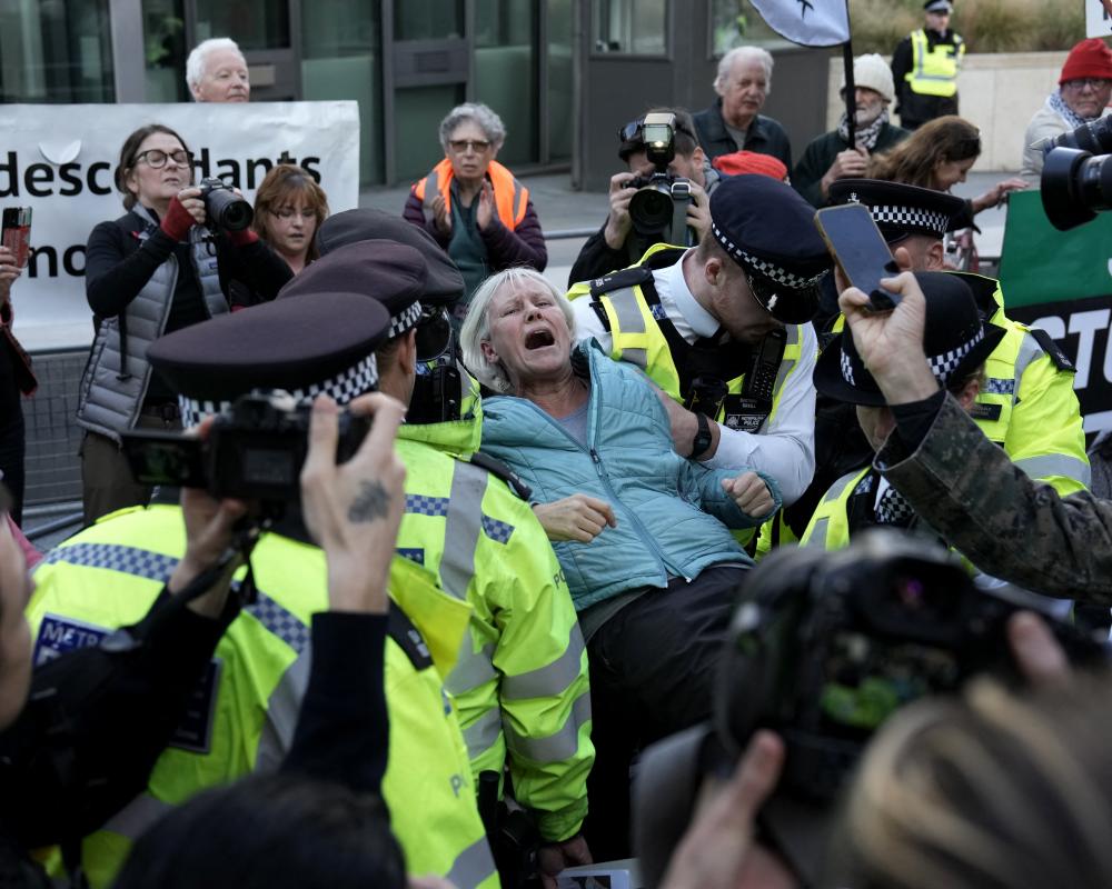 Protest Against Palestine Action Ban Outside US Embassy