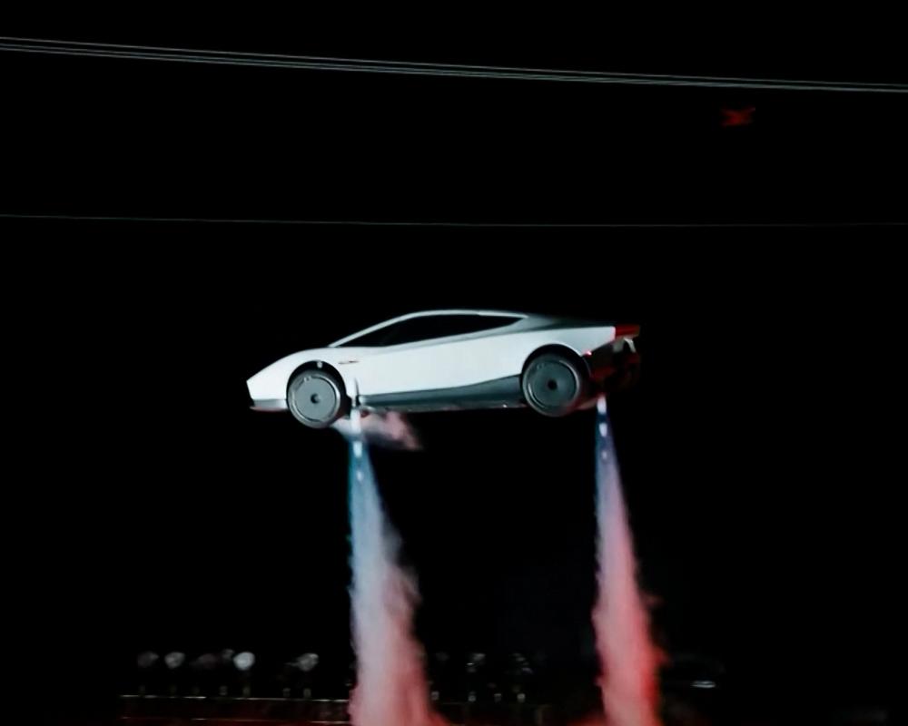 Elon Musk Unveils World's First Flying Car at Tesla Event