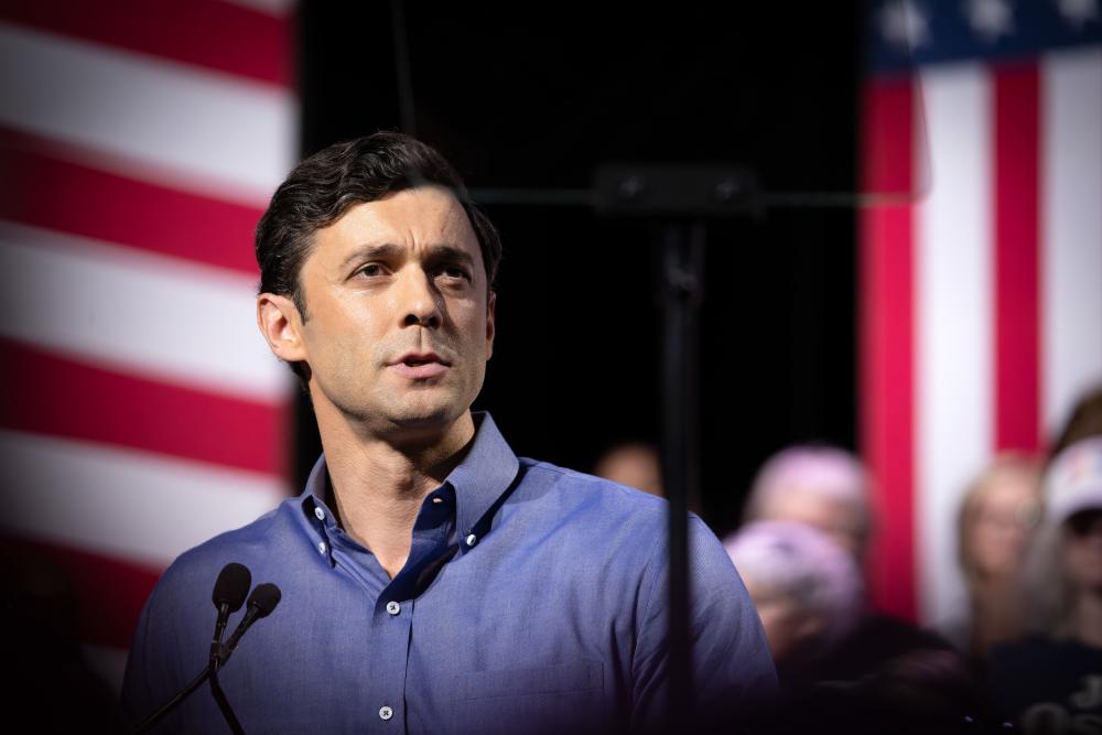 Jon Ossoff Slams Trump as 'Draft-Dodging Crook President'
