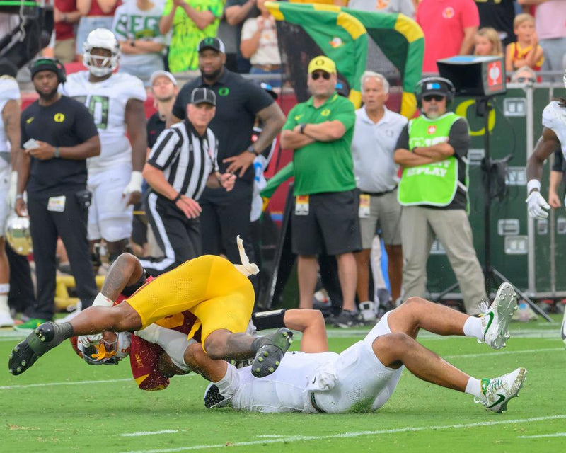 USC Suspends Desman Stephens for Late Hit on Oregon QB Dante Moore