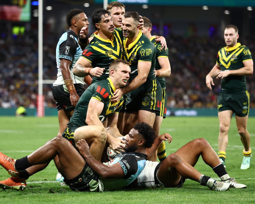 Australia Survive Fiji Scare to Stay Unbeaten at Rugby League World
