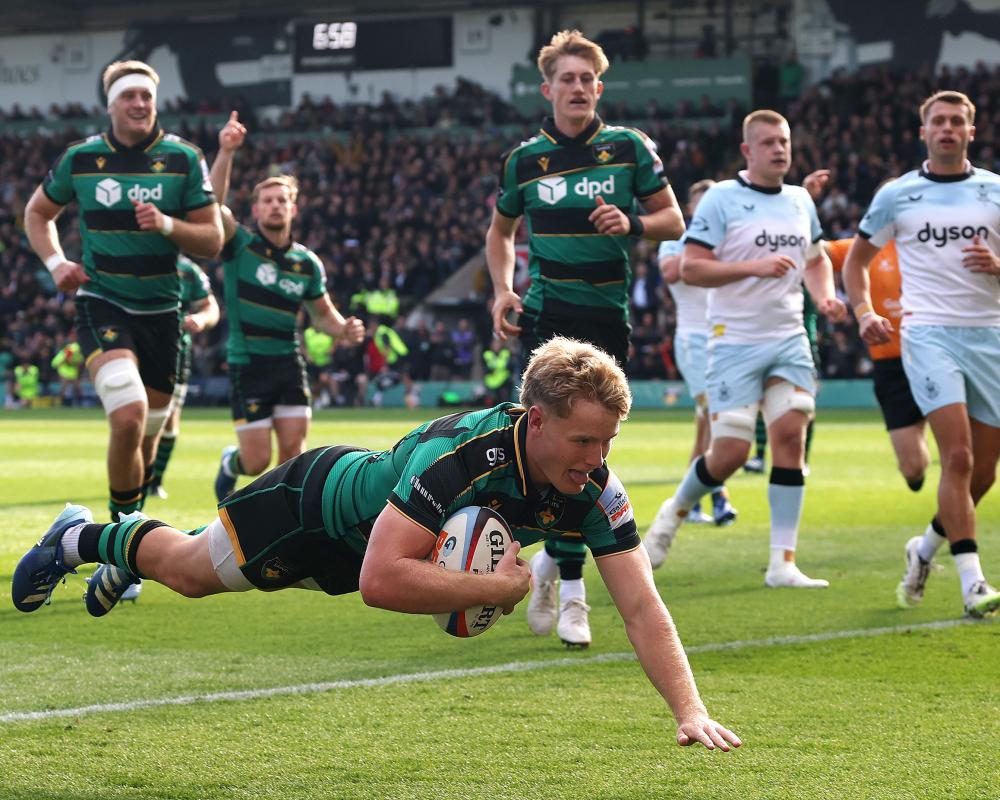 Sleightholme Hat-Trick Fires Northampton in 11-Try Blitz of Bath