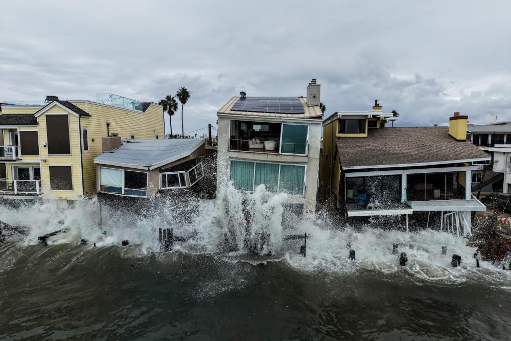 California Coastal Homes Battered by Intense Waves and Flooding