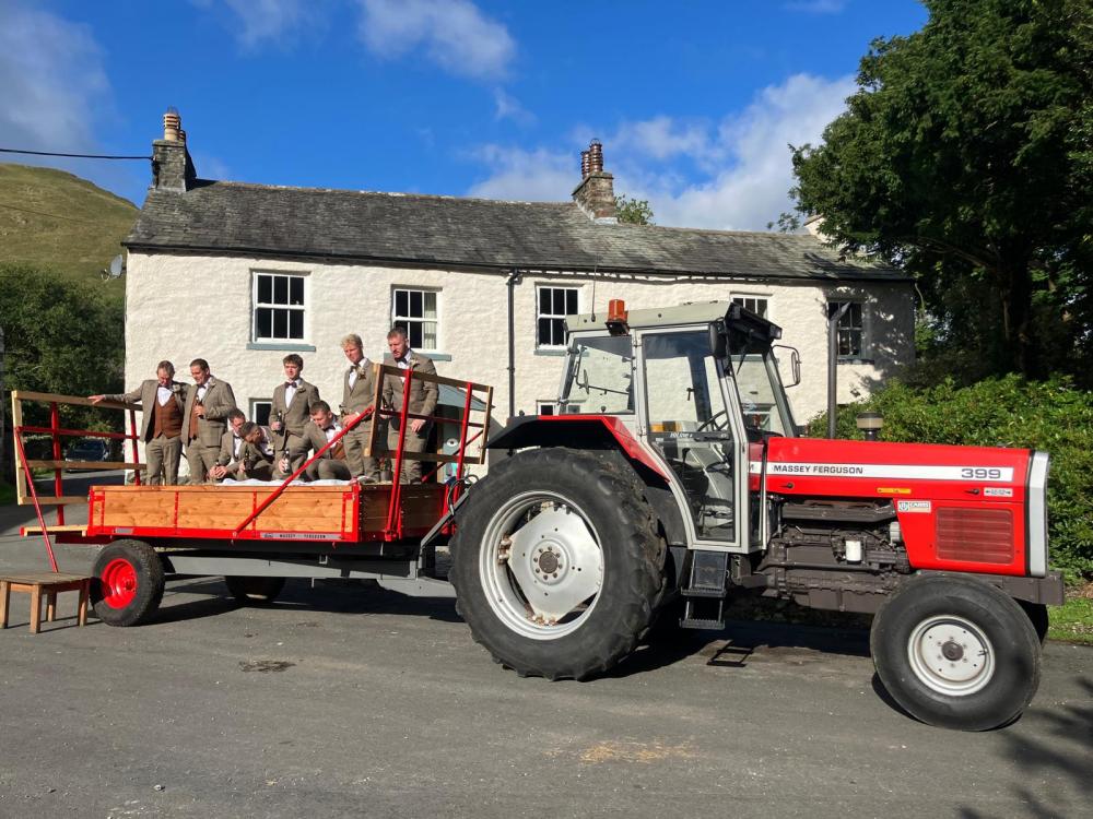 Farm Wedding Traditions: Straw Bales, Tweed and Vintage Tractor