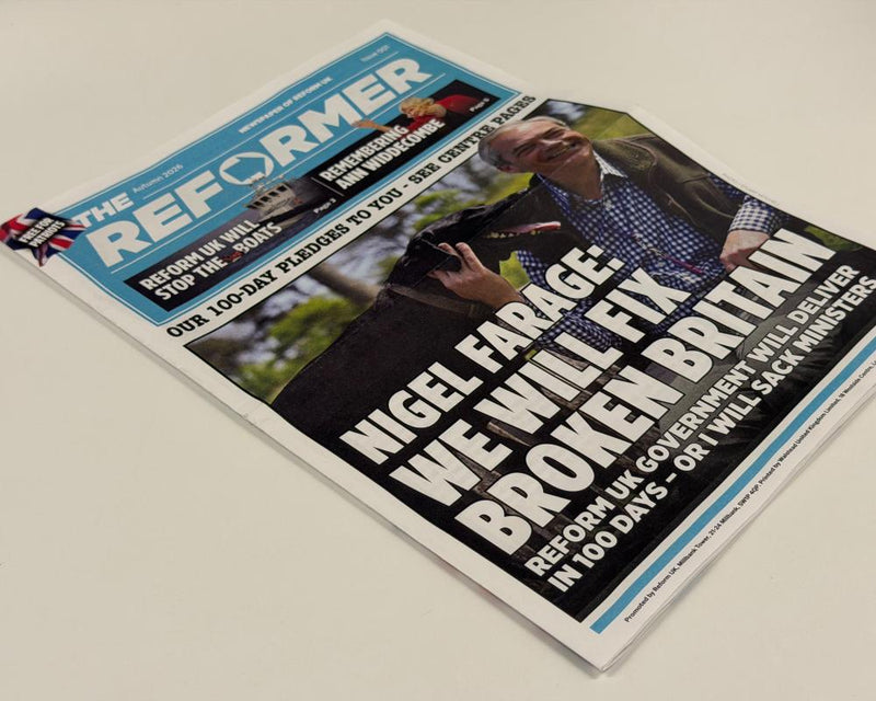 Reform UK Launches Newspaper With Farage on Front Page