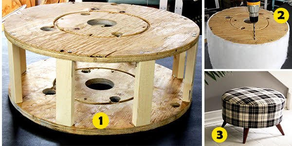 How to turn a wooden spool into a practical and original small piece of furniture! - grandgoldman.com