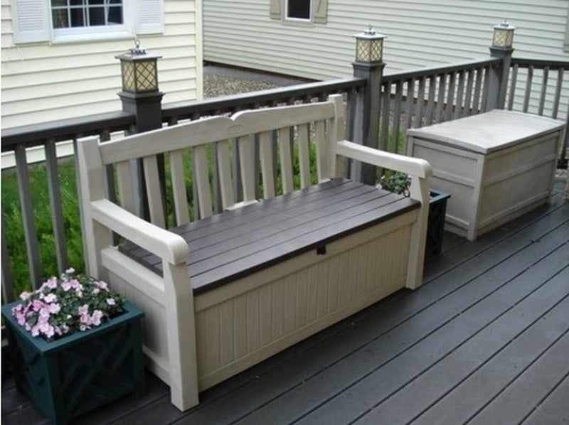 Outdoor bench with hidden storage: functionality and style in one piece of furniture - grandgoldman.com