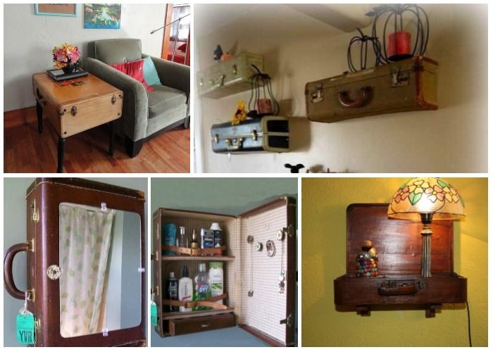 Transform your old suitcase into a shelf! - grandgoldman.com
