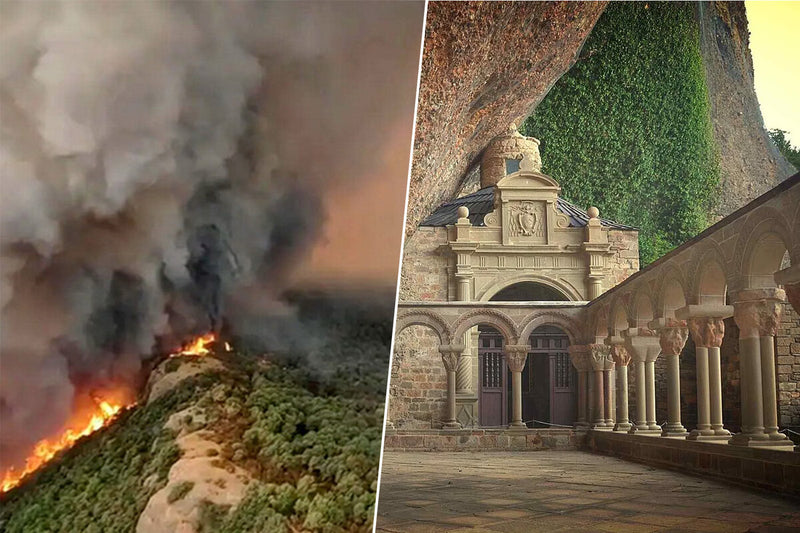 Aragon Wildfire Threatens San Juan de la Peña Monastery