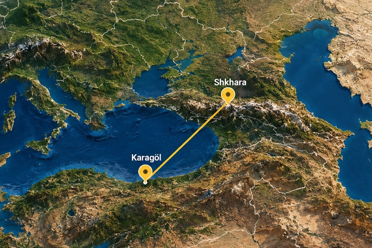 Longest Line of Sight on Earth: Turkey Photographed from 500 km