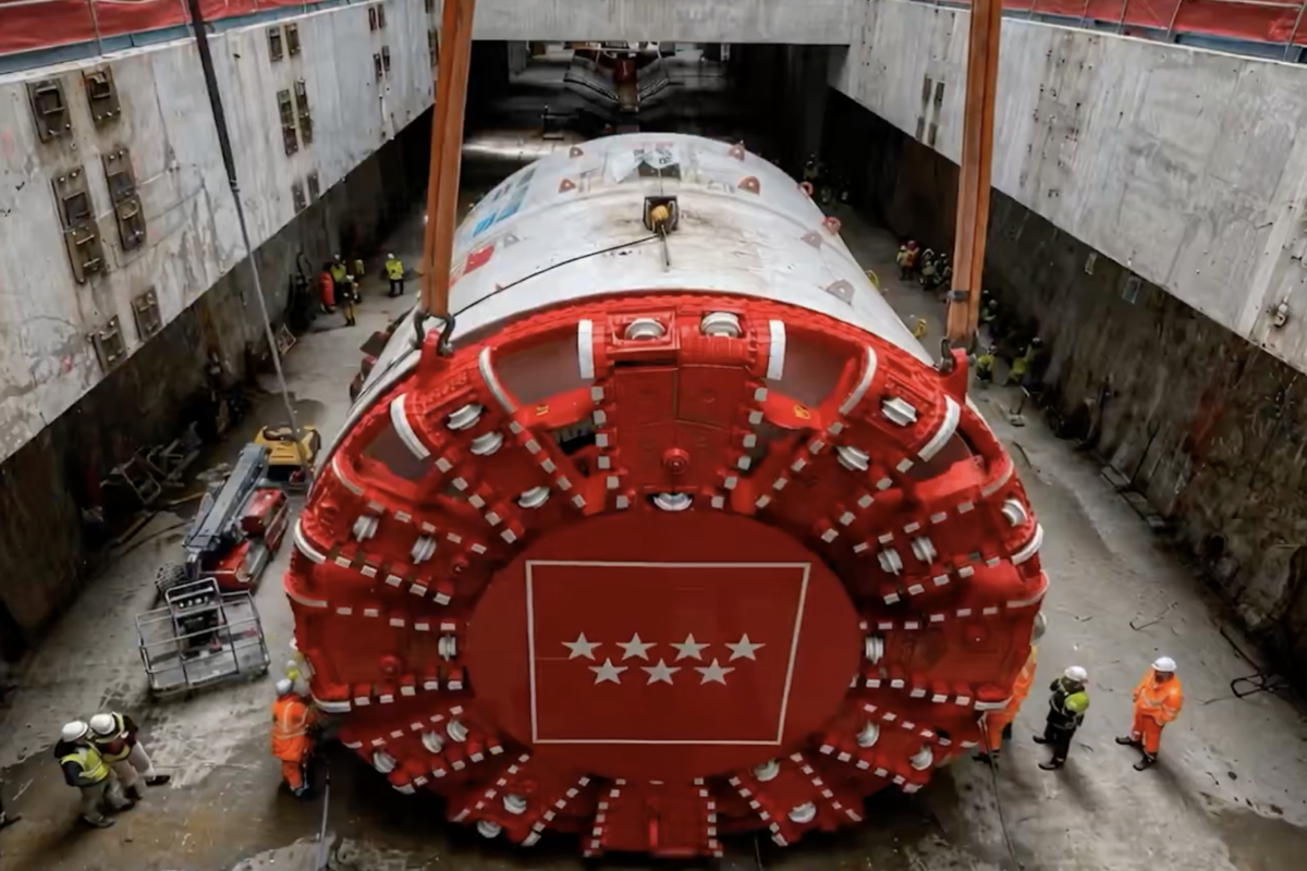 Madrid Metro TBM Mayrit Hits Palos de la Frontera Early