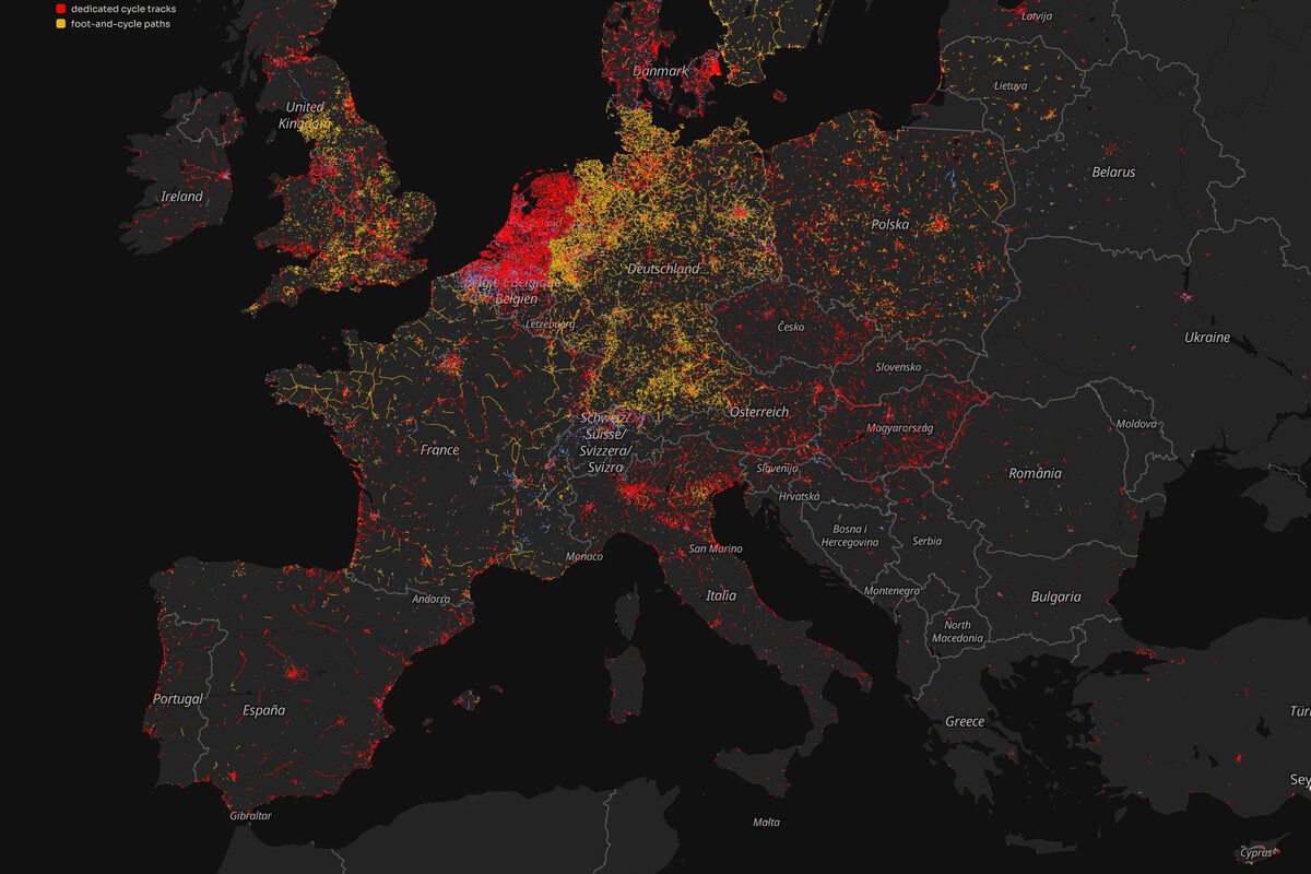 Europe's Bike Lane Map: Cycling in Spain Is a Miracle