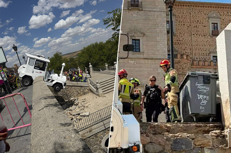 Toledo Tourist Train Crashes Driverless Into Alcázar Wall