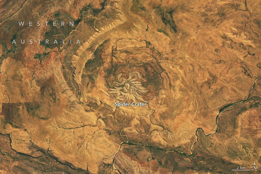 NASA Satellite Captures Giant Spider-Shaped Crater in Australia