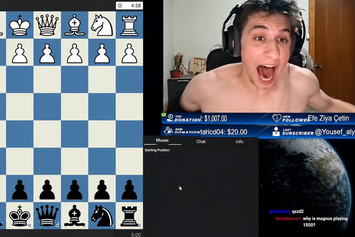 Bulgarian Streamer Witty Alien Stuns Magnus Carlsen in Chess Showdown
