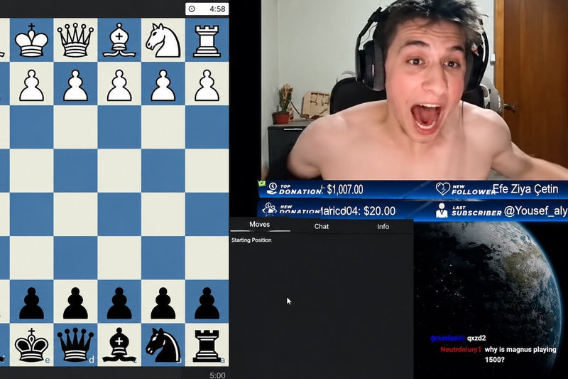 Bulgarian Streamer Witty Alien Stuns Magnus Carlsen in Chess Showdown