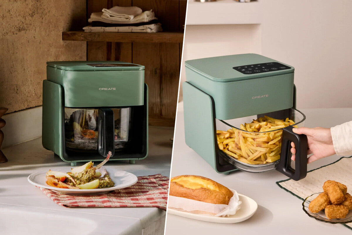Create Air Fryer Studio Cristal: Pastel Design and Steam Function