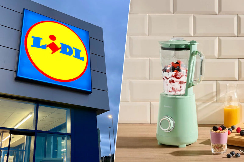 Lidl's Pastel Green and Pink Blender with Recipes for Smoothies