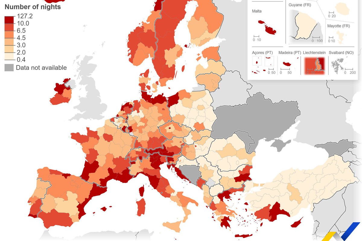 Europe Tourism Map Reveals Overtourism Pressure on 10% of Territory