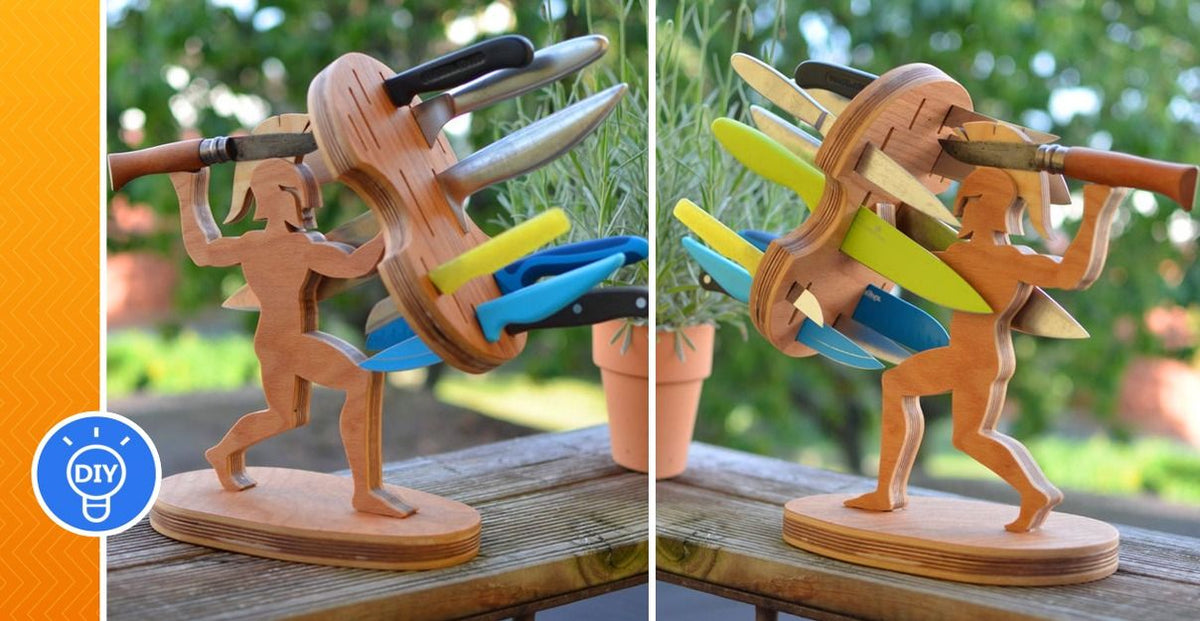 How to make a Spartan knife block - grandgoldman.com