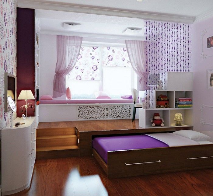 Bedroom with Low Bed and Platform: Modern and Functional Design - grandgoldman.com