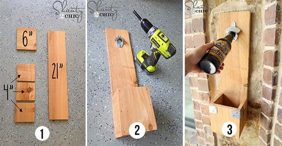 Learn how to build a bottle opener made from a wooden pallet! - grandgoldman.com