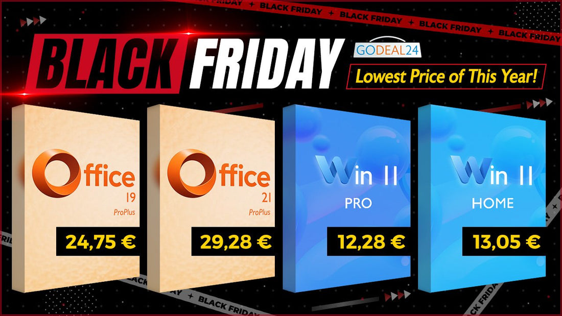 Office 2021 Pro for €29 & Windows 11 Pro for €12! Black Friday has arrived at Godeal24…