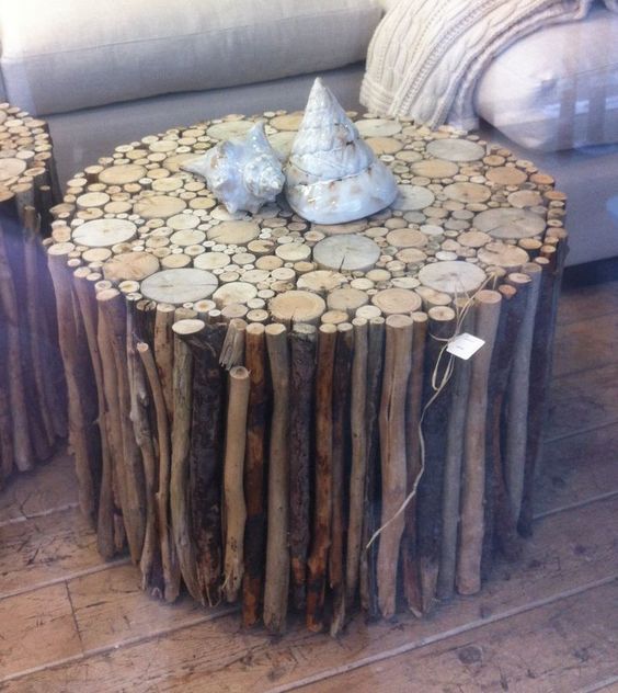 Build a coffee table using birch logs! - grandgoldman.com