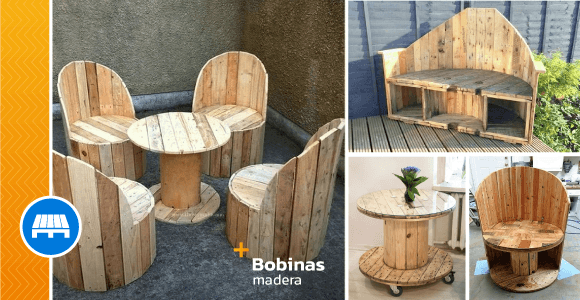Outdoor furniture made with wooden coils - grandgoldman.com