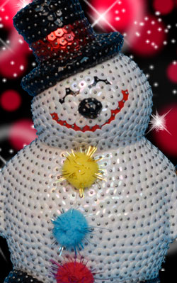 DIY Sequin-Covered Polystyrene Snowman: A Sparkling Holiday Craft