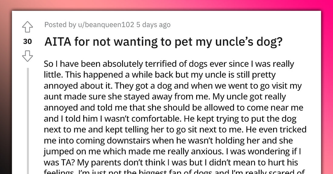 Redditor Who Is Terrified Of Dogs, Refuses To Pet The Uncle’s Dog, Asks If They Are The AH