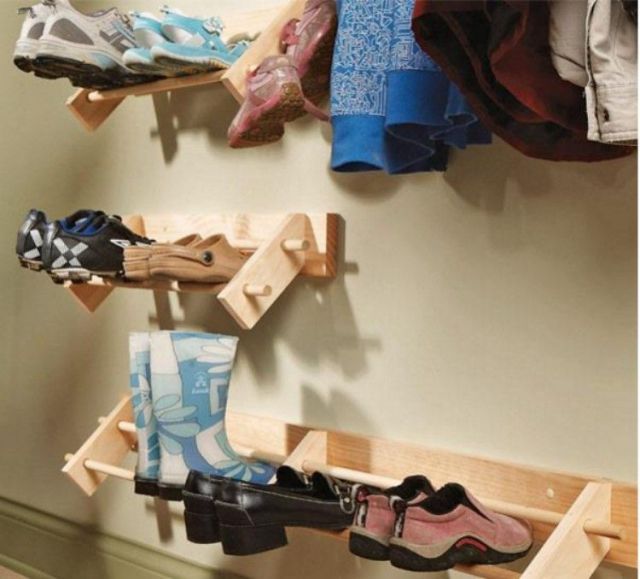 8 Original shoe racks that you can make to organize your shoes - grandgoldman.com