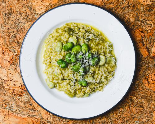 Zero-Waste Broad Bean Pod Risotto Recipe for Eco-Friendly Dining